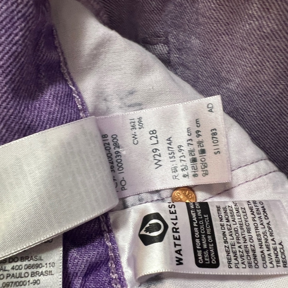 Levi’s fresh 501® ORIGINAL CROPPED WOMEN"S JEANS purple Sz 29 X 26 - Picture 10 of 14